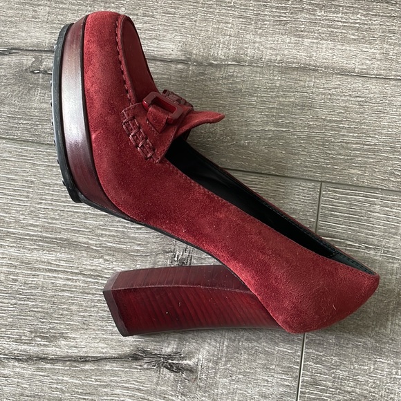 TOD’S SUEDE PLATFORM PUMPS MADE IN ITALY SIZE 351/2 - Picture 8 of 8